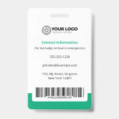 Green Licensed Praktische Verpleegkundige LPN Foto Badge (Back)
