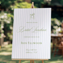 Green & Light Blue Bridal Luncheon Welcome Sign