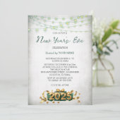 Green Light Cadeau Elegante Nieuwjaarsuitnodiging Save The Date (Staand voorkant)