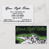 Green Light-Tattoo-kaart Visitekaartje (Voorkant / Achterkant)