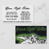 Green Light-Tattoo-kaart Visitekaartje (Voorkant / Achterkant)