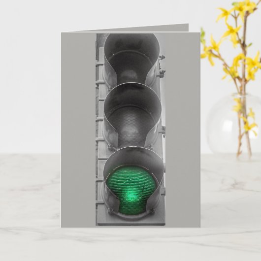 Green LIght Wenskaart Kaart (Gele Bloem)