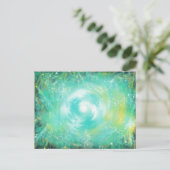 Green Lightning Trinity Star Christelijk werk kuns Briefkaart (Staand voorkant)