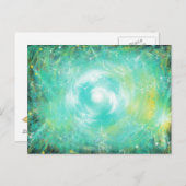 Green Lightning Trinity Star Christelijk werk kuns Briefkaart (Voorkant / Achterkant)