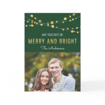 Green Lights Faux Gold Merry en heldere foto