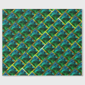 Green like emerald under a golden grating? cadeaupapier (Vlak)