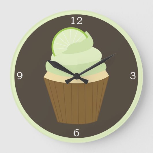Green Lime Cupcake Grote Klok (Voorkant)