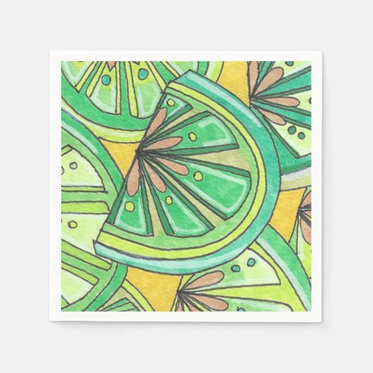 Green Limey Cocktail servetten (Voorkant)