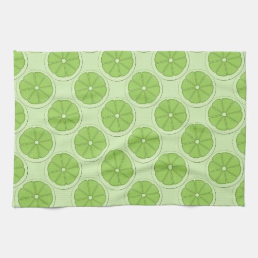 Green Limoen Pattern Kitchen Towel Theedoek (Horizontaal)