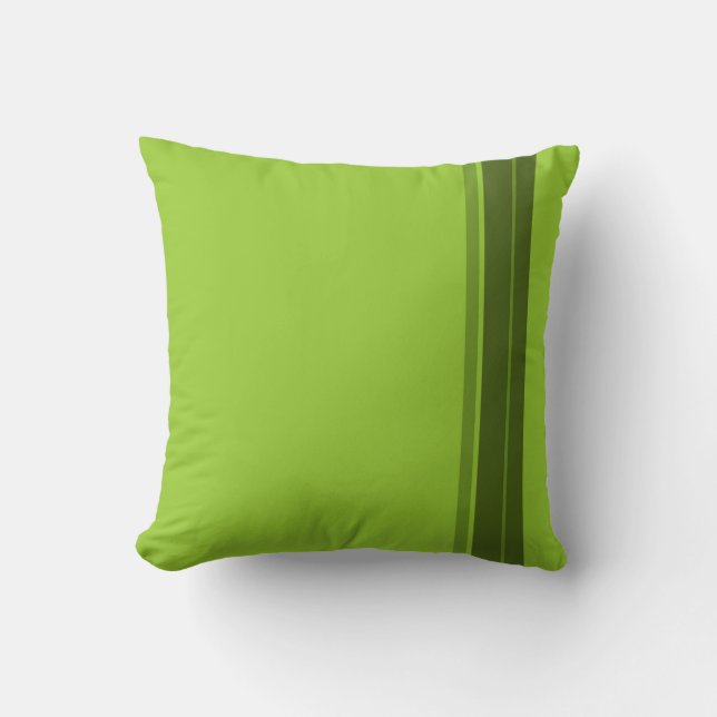 Green Limoen Stripes Art Design Abstract Kussen (Voorkant)