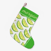 Green Limoen Wedge Florida Citrus Fruit Slice Kleine Kerstsok (Voorkant (Hangend))