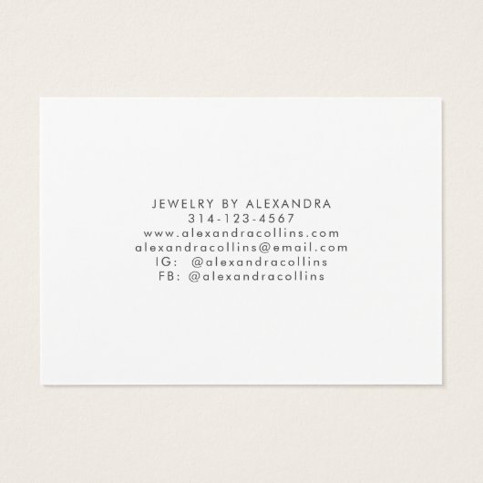 Green Line Art Candy Cane & Bow Hairclip Display  Visitekaartje (Achterkant)