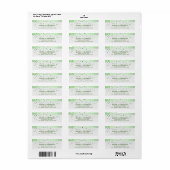 Green Linen Glitter Sparkle Confetti Stippen Moder Etiket (Full Sheet)