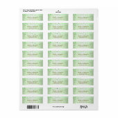 Green Linen Glitter Sparkle Confetti Stippen Moder Etiket (Full Sheet)