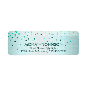 Green Linen Glitter Sparkle Confetti Stippen Moder Etiket