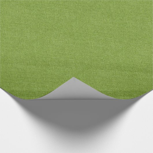 Green Linen Texture Cadeaupapier (Hoek)