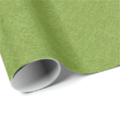 Green Linen Texture Cadeaupapier (Rol Hoek)