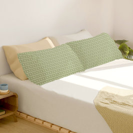 Green Lines and Circles Pattern Pair Of Pillowcase Kussensloop