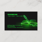 Green Lines of Creation: Pen and Book Visitekaartje (Achterkant)