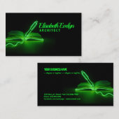 Green Lines of Creation: Pen and Book Visitekaartje (Voorkant / Achterkant)