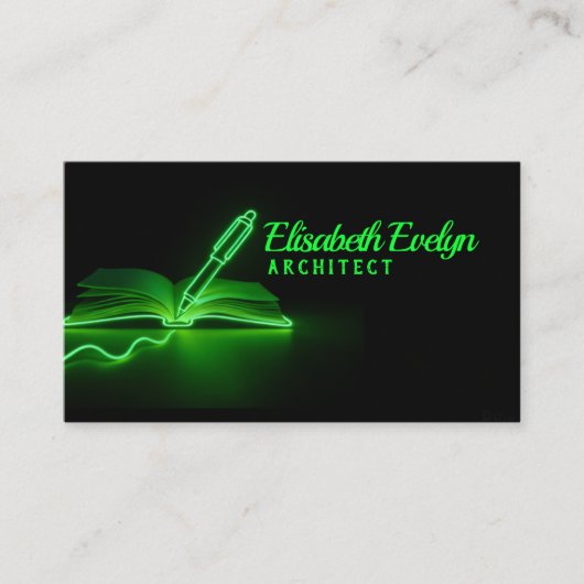 Green Lines of Creation: Pen and Book Visitekaartje (Voorkant)