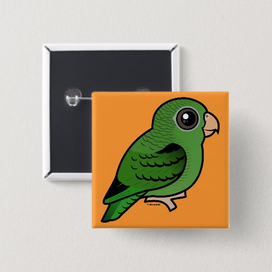 Green Linnie Vierkante Button 5,1 Cm (Voorkant /achterkant)