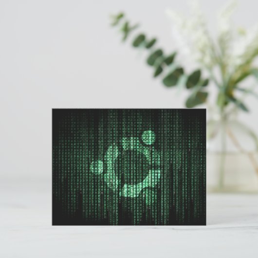 Green Linux-terminal Briefkaart (Staand voorkant)