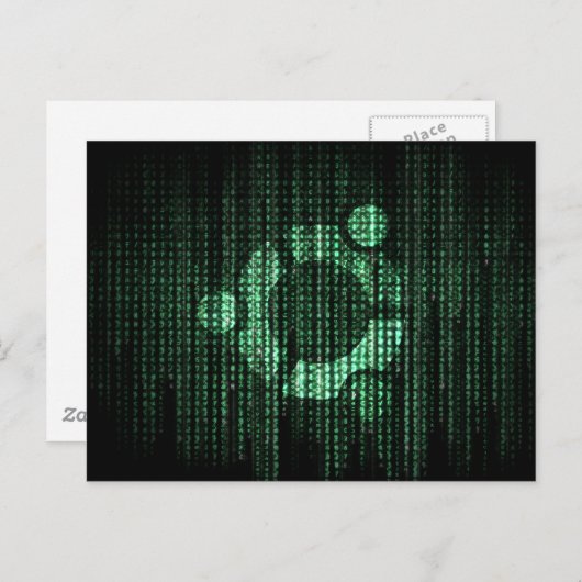 Green Linux-terminal Briefkaart (Voorkant / Achterkant)