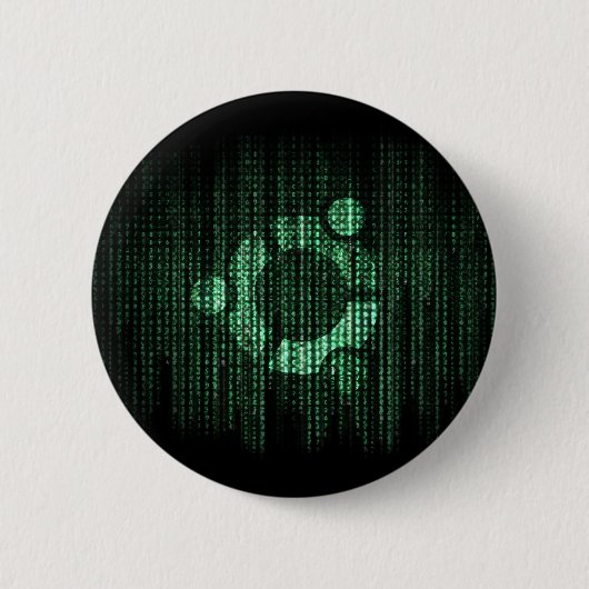 Green Linux-terminal Ronde Button 5,7 Cm (Voorkant)