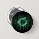 Green Linux-terminal Ronde Button 5,7 Cm (Voorkant /achterkant)