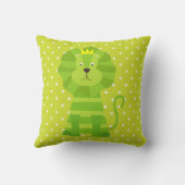 Green Lion Green Polka Dot Sierkussen (Achterkant)