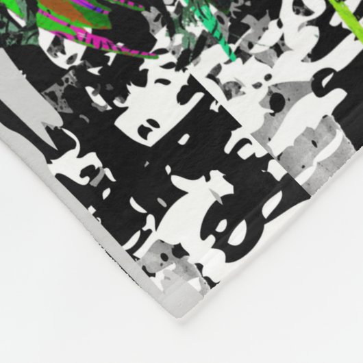 Green Lion Head - Lion Face Fleece Blanket (Hoek)