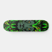 Green Lion Head - Lion Face Skateboard (Horizontaal)