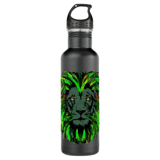 Green Lion Head - Lion Face Water Flacon Waterfles (Voorkant)