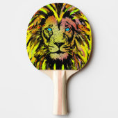 Green Lion Head - Lion Ping Pong Paddle Tafeltennisbatje (Achterkant)