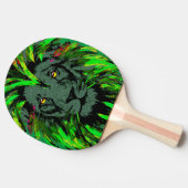Green Lion Head - Lion Ping Pong Paddle Tafeltennisbatje (Zijkant)