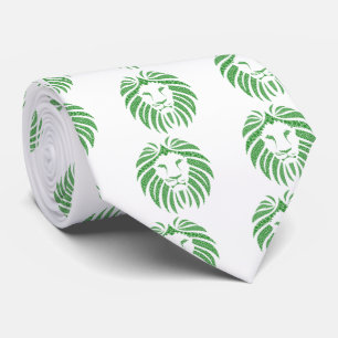 Green Lion Head Necktie Stropdas