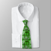 Green Lion Print op Mannen Stropdas (Gebonden)