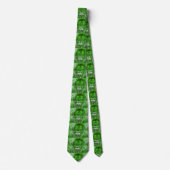 Green Lion Print op Mannen Stropdas (Voorkant)