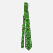 Green Lion Print op Mannen Stropdas (Achterkant)
