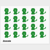 Green Lion Silhouette Vierkante Sticker (Vel)