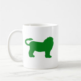 Green Lion Zodiac Silhouette Mug – Grounded Leo Koffiemok