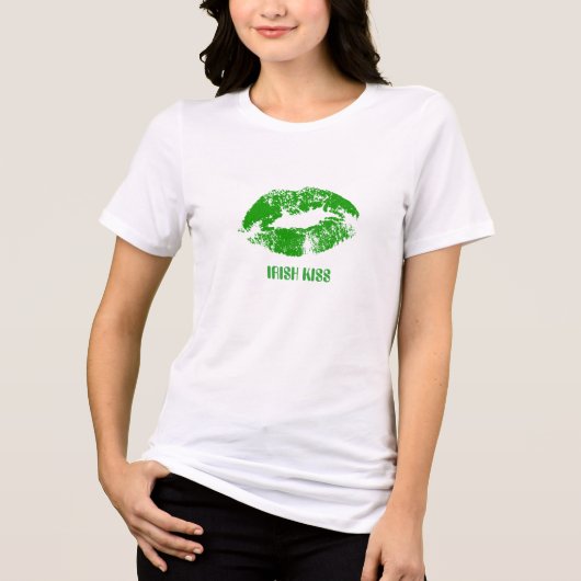 Green Lips Irish Kiss Tri-Blend Shirt (Voorkant)