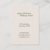 Green Lipstick Makeup Artist Visitekaartje (Achterkant)