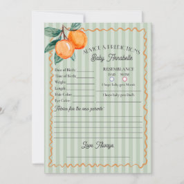 Green Little Cutie Citrus Douche Advies voor Baby Kaart