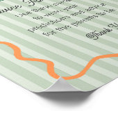 Green Little Cutie Citrus Douche Advies voor Baby Poster (Hoek)