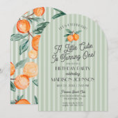 Green Little Cutie Citrus verjaardagsfeestje Kaart (Voorkant / Achterkant)