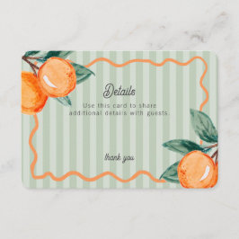 Green Little Cutie Pastel Citrus Details Invoegen Informatiekaartje
