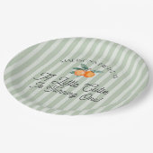 Green Little Cutie Pastel Citrus Verjaardagsfeestj Papieren Bordje (Gekanteld)