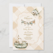 Green Little Fisherman Gevist Baby shower Kaart (Voorkant)